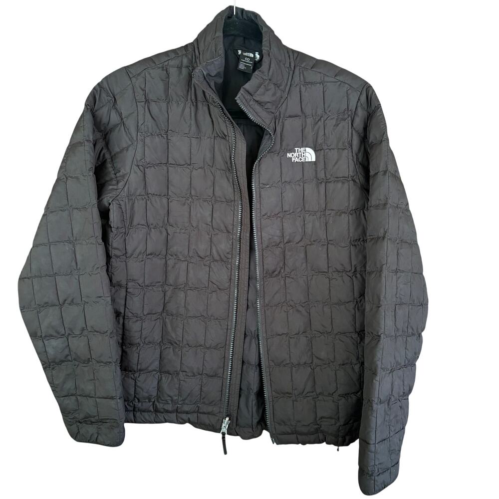 North Face Womens Thermoball Jacket S Black Insulated Outdoors Camp Hike Quilted